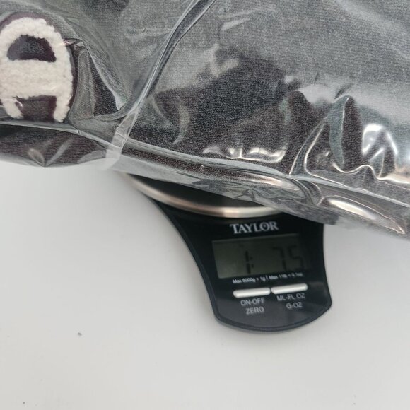 Champion Gray V-Neck Thick Sweatshirt Purple Sleeve Stripes Size XL Vintage 90s - Picture 14 of 14